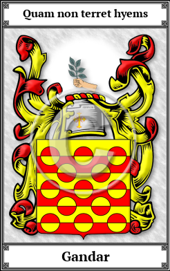 Gandar Family Crest Download (JPG)  Book Plated - 150 DPI