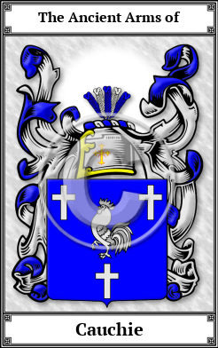 Cauchie Family Crest Download (JPG)  Book Plated - 150 DPI