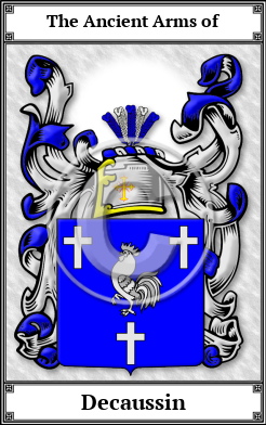 Decaussin Family Crest Download (JPG)  Book Plated - 150 DPI