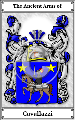 Cavallazzi Family Crest Download (JPG)  Book Plated - 150 DPI