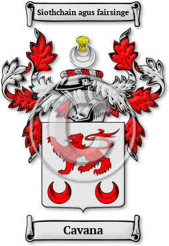 Cavana Family Crest Download (jpg) Legacy Series - 150 DPI