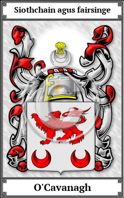 O'Cavanagh Family Crest Download (JPG)  Book Plated - 150 DPI