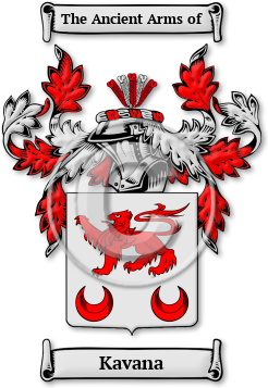 Kavana Family Crest Download (jpg) Legacy Series - 150 DPI