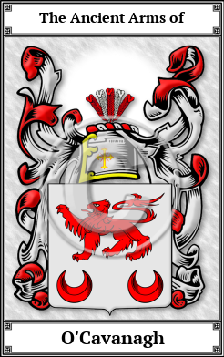 O'Cavanagh Family Crest Download (JPG) Book Plated - 600 DPI