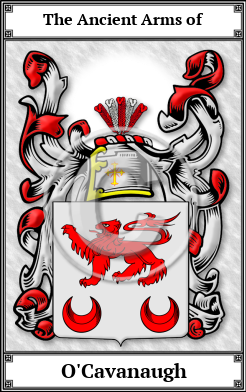 O'Cavanaugh Family Crest Download (JPG)  Book Plated - 150 DPI
