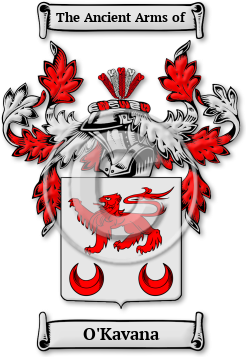 O'Kavana Family Crest Download (jpg) Legacy Series - 150 DPI
