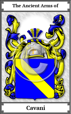 Cavani Family Crest Download (JPG) Book Plated - 600 DPI