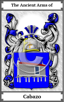 Cabazo Family Crest Download (JPG) Book Plated - 600 DPI