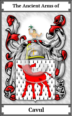 Cavul Family Crest Download (JPG)  Book Plated - 150 DPI