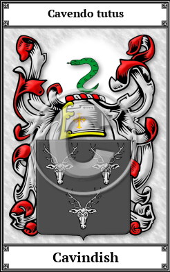 Cavindish Family Crest Download (JPG)  Book Plated - 150 DPI