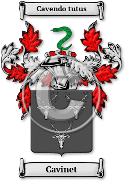 Cavinet Family Crest Download (jpg) Legacy Series - 150 DPI