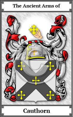 Cauthorn Family Crest Download (JPG)  Book Plated - 150 DPI