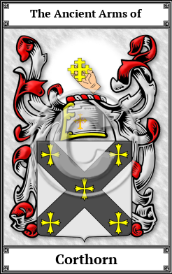 Corthorn Family Crest Download (JPG)  Book Plated - 150 DPI
