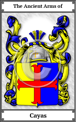 Cayas Family Crest Download (JPG)  Book Plated - 150 DPI