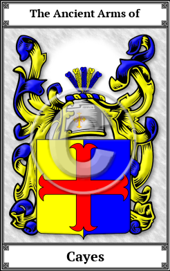 Cayes Family Crest Download (JPG)  Book Plated - 150 DPI