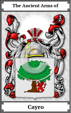 Cayro Family Crest Download (JPG)  Book Plated - 150 DPI
