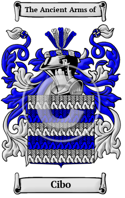 Cibo Family Crest Download (JPG) Heritage Series - 600 DPI