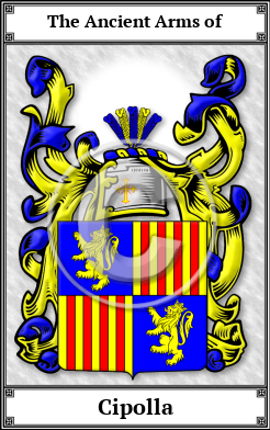 Cipolla Family Crest Download (JPG)  Book Plated - 150 DPI