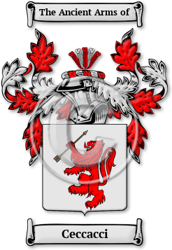 Ceccacci Family Crest Download (jpg) Legacy Series - 150 DPI