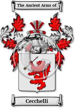 Cecchelli Family Crest Download (jpg) Legacy Series - 150 DPI