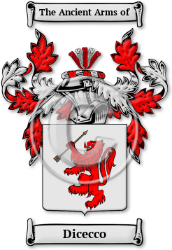 Dicecco Family Crest Download (jpg) Legacy Series - 150 DPI