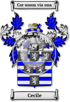Cecile Family Crest Download (jpg) Legacy Series - 150 DPI