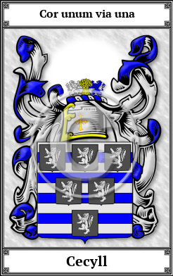 Cecyll Family Crest Download (JPG)  Book Plated - 150 DPI