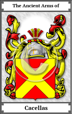 Cacellas Family Crest Download (JPG) Book Plated - 600 DPI