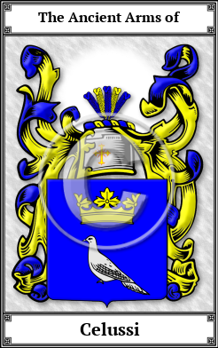 Celussi Family Crest Download (JPG)  Book Plated - 150 DPI