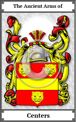 Centers Family Crest Download (JPG)  Book Plated - 150 DPI