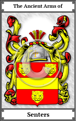Senters Family Crest Download (JPG)  Book Plated - 150 DPI