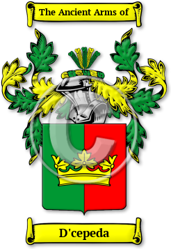 D'cepeda Family Crest Download (jpg) Legacy Series - 150 DPI