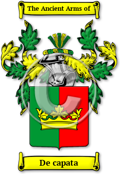 De capata Family Crest Download (jpg) Legacy Series - 150 DPI