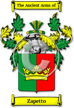 Zapetto Family Crest Download (jpg) Legacy Series - 150 DPI
