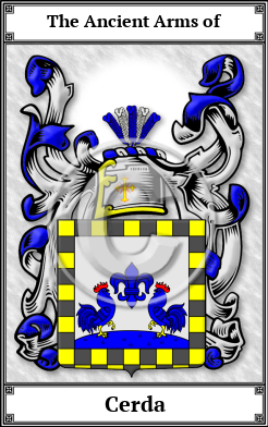 Cerda Family Crest Download (JPG)  Book Plated - 150 DPI