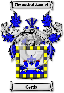 Cerda Family Crest Download (jpg) Legacy Series - 150 DPI