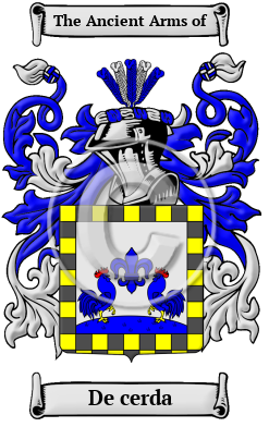 De cerda Family Crest Download (JPG) Heritage Series - 300 DPI