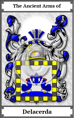 Delacerda Family Crest Download (JPG) Book Plated - 600 DPI