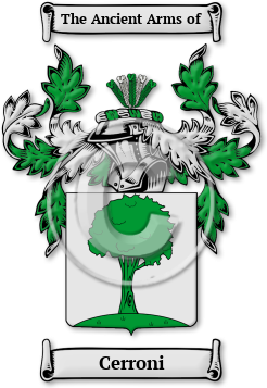 Cerroni Family Crest Download (jpg) Legacy Series - 150 DPI