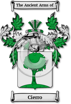 Cierro Family Crest Download (jpg) Legacy Series - 150 DPI