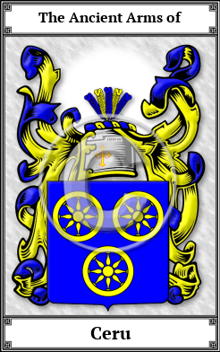 Ceru Family Crest Download (JPG)  Book Plated - 150 DPI