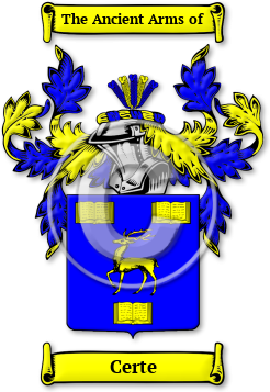 Certe Family Crest Download (JPG) Legacy Series - 600 DPI