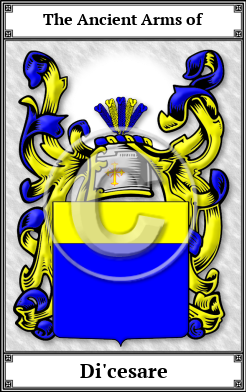 Di'cesare Family Crest Download (JPG) Book Plated - 600 DPI