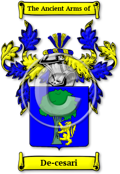 De-cesari Family Crest Download (jpg) Legacy Series - 150 DPI