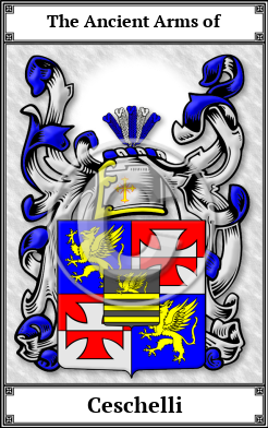 Ceschelli Family Crest Download (JPG)  Book Plated - 150 DPI