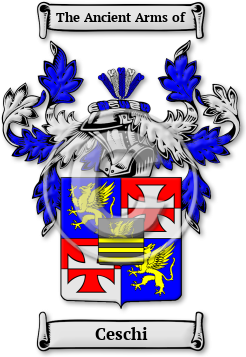 Ceschi Family Crest Download (jpg) Legacy Series - 150 DPI