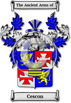 Cescon Family Crest Download (jpg) Legacy Series - 150 DPI