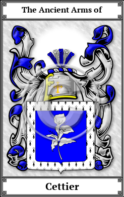 Cettier Family Crest Download (JPG)  Book Plated - 150 DPI