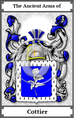 Cottier Family Crest Download (JPG)  Book Plated - 150 DPI
