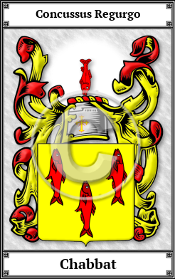 Chabbat Family Crest Download (JPG) Book Plated - 600 DPI